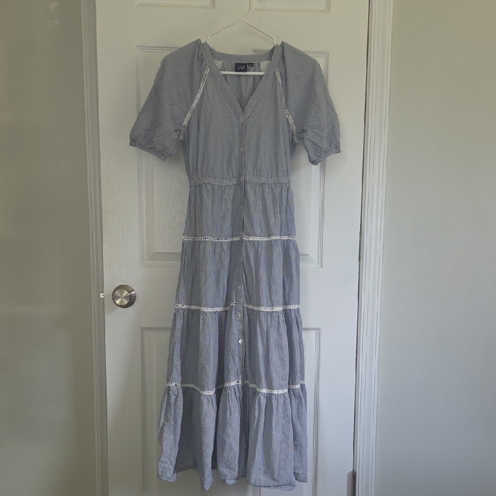 GAP Tiered Maxi Shirtdress